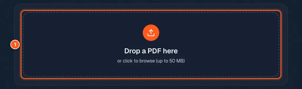 The rotate tool upload box circled with the number 1.